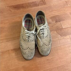Beige Suede Brogue Shoes -Cole Haan